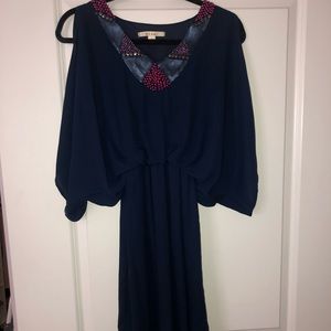 Francescas Blue Beaded Dress